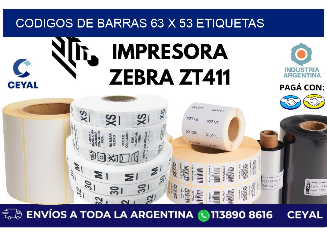 codigos de barras 63 x 53 etiquetas