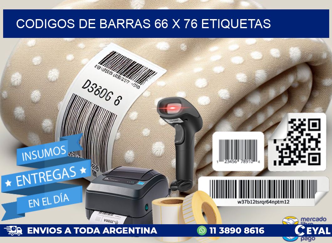 codigos de barras 66 x 76 etiquetas
