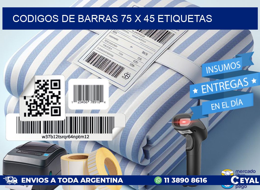 codigos de barras 75 x 45 etiquetas