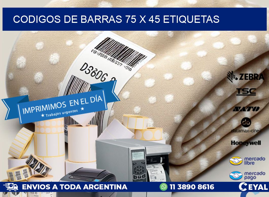 codigos de barras 75 x 45 etiquetas