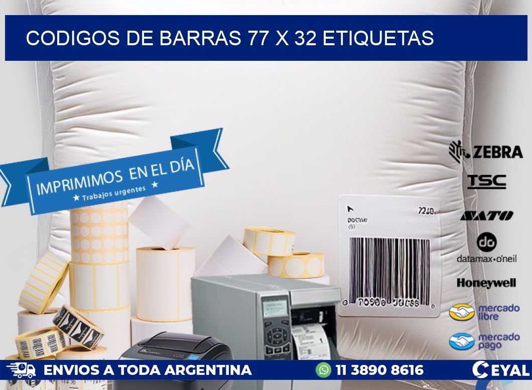 codigos de barras 77 x 32 etiquetas