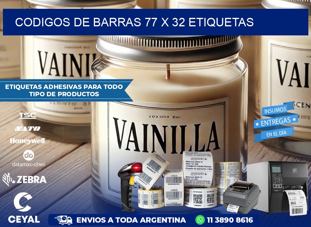 codigos de barras 77 x 32 etiquetas