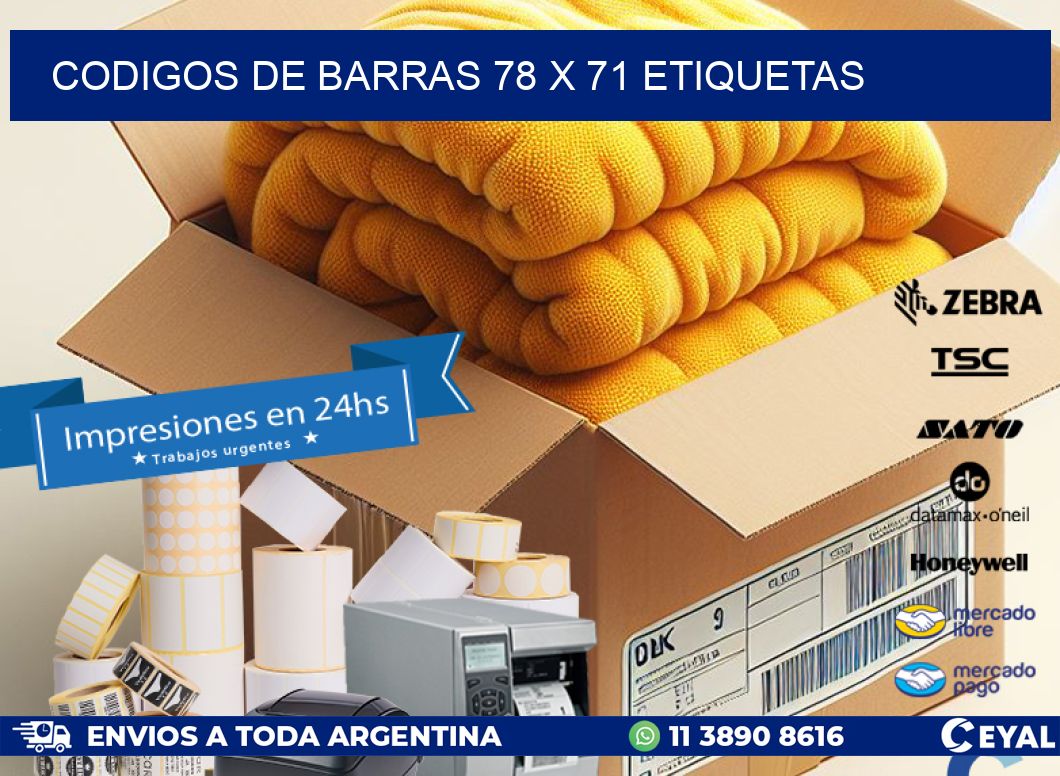codigos de barras 78 x 71 etiquetas