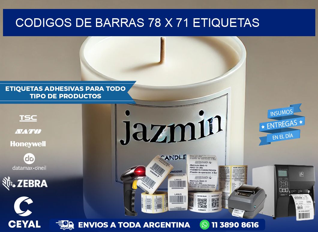 codigos de barras 78 x 71 etiquetas