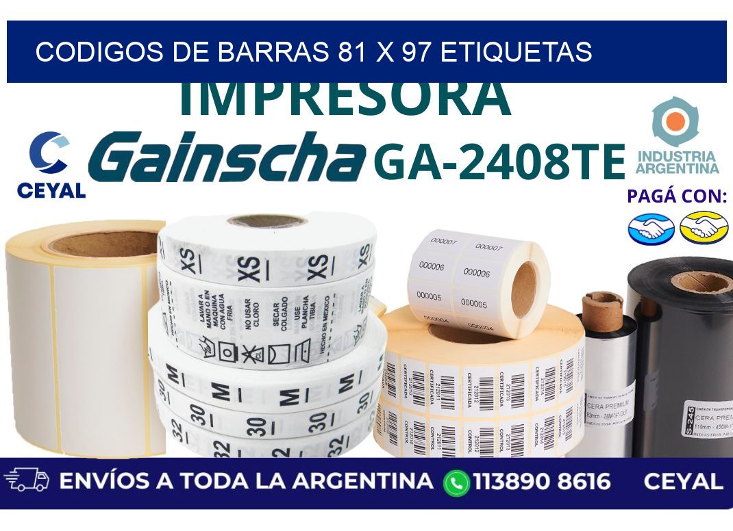 codigos de barras 81 x 97 etiquetas