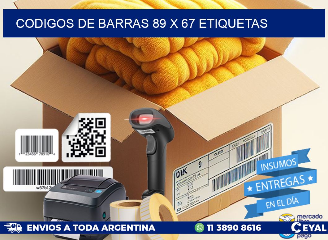 codigos de barras 89 x 67 etiquetas