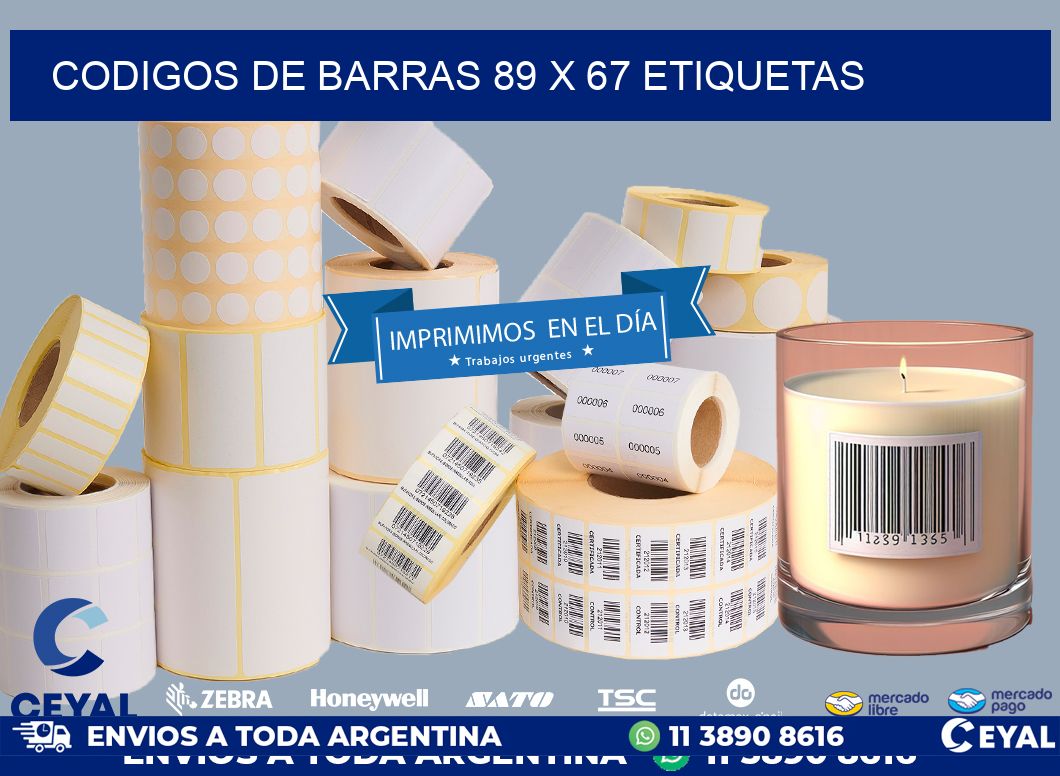 codigos de barras 89 x 67 etiquetas