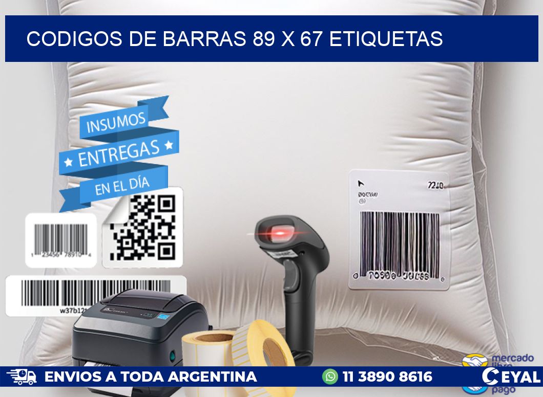 codigos de barras 89 x 67 etiquetas