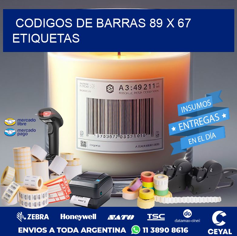 codigos de barras 89 x 67 etiquetas