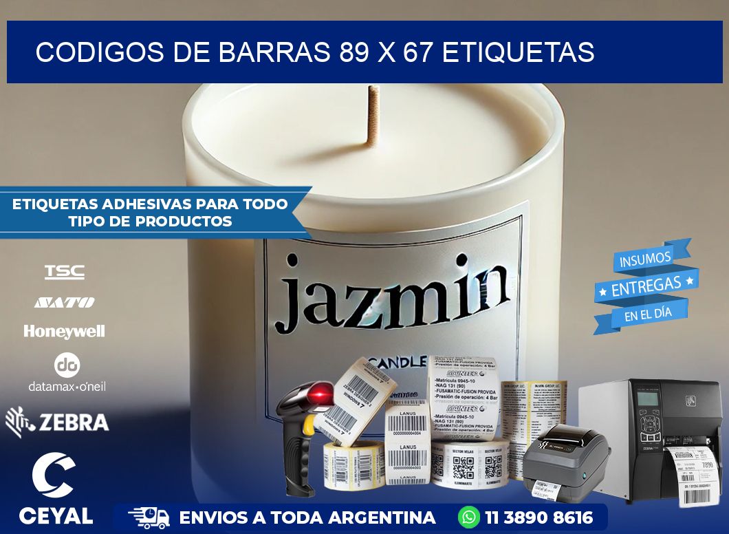 codigos de barras 89 x 67 etiquetas