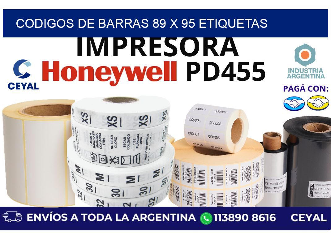 codigos de barras 89 x 95 etiquetas