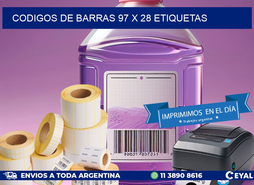 codigos de barras 97 x 28 etiquetas