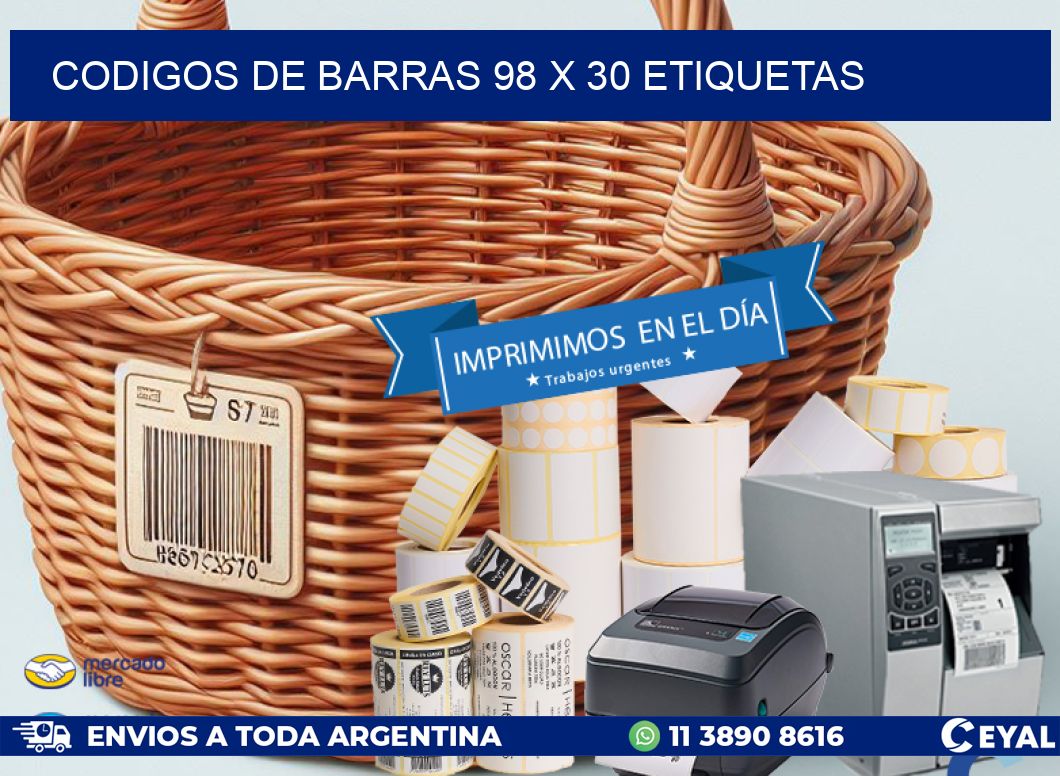 codigos de barras 98 x 30 etiquetas