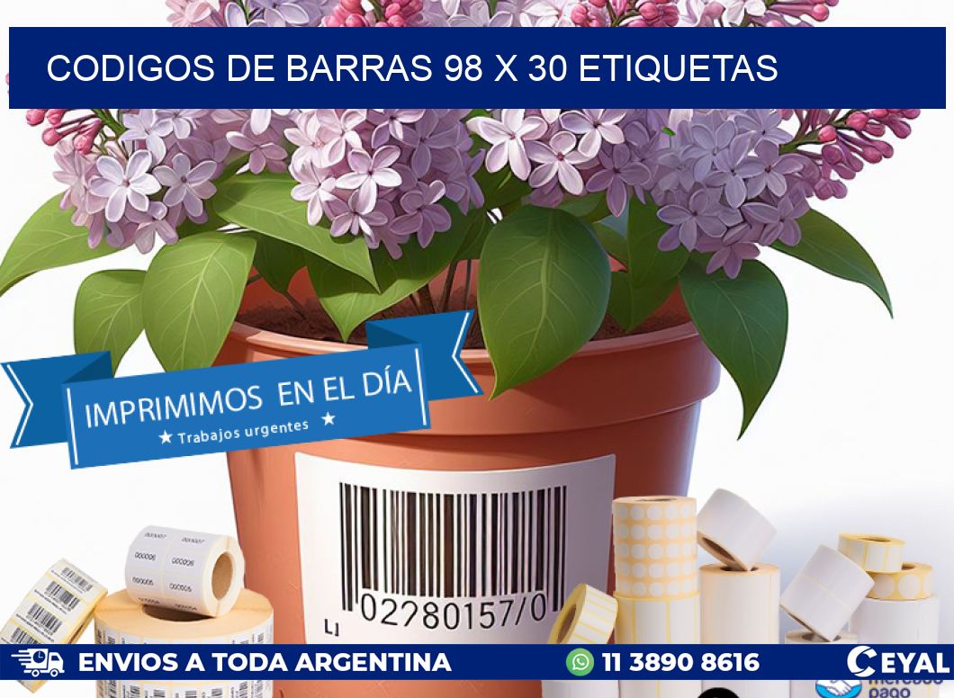 codigos de barras 98 x 30 etiquetas
