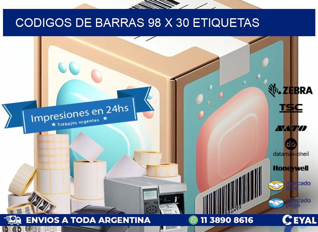 codigos de barras 98 x 30 etiquetas