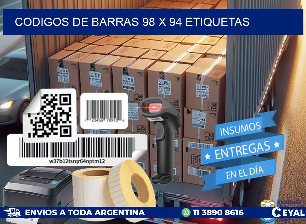 codigos de barras 98 x 94 etiquetas