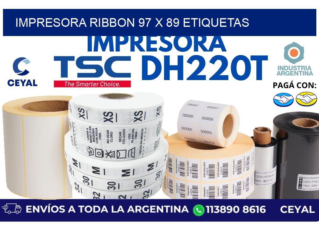 impresora ribbon 97 x 89 etiquetas