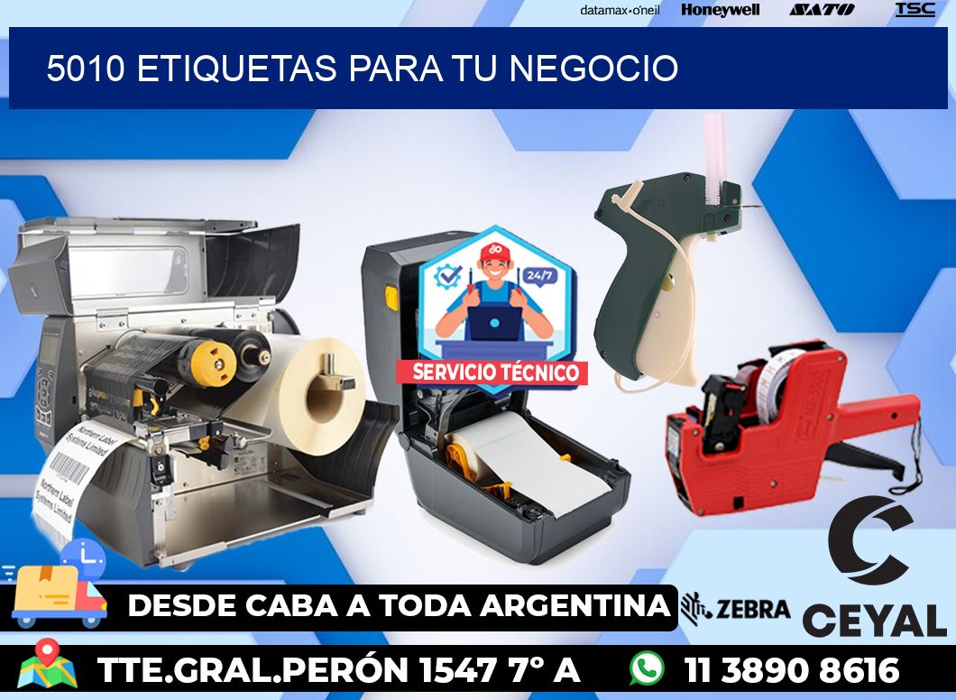 5010 etiquetas para tu negocio