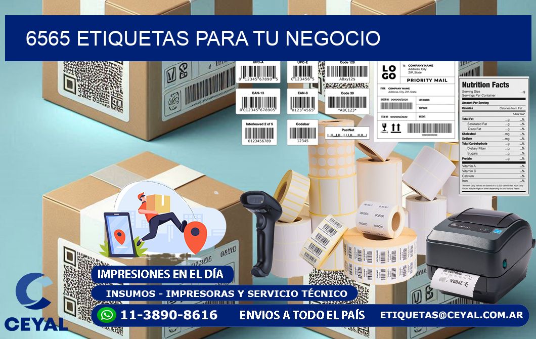 6565 etiquetas para tu negocio