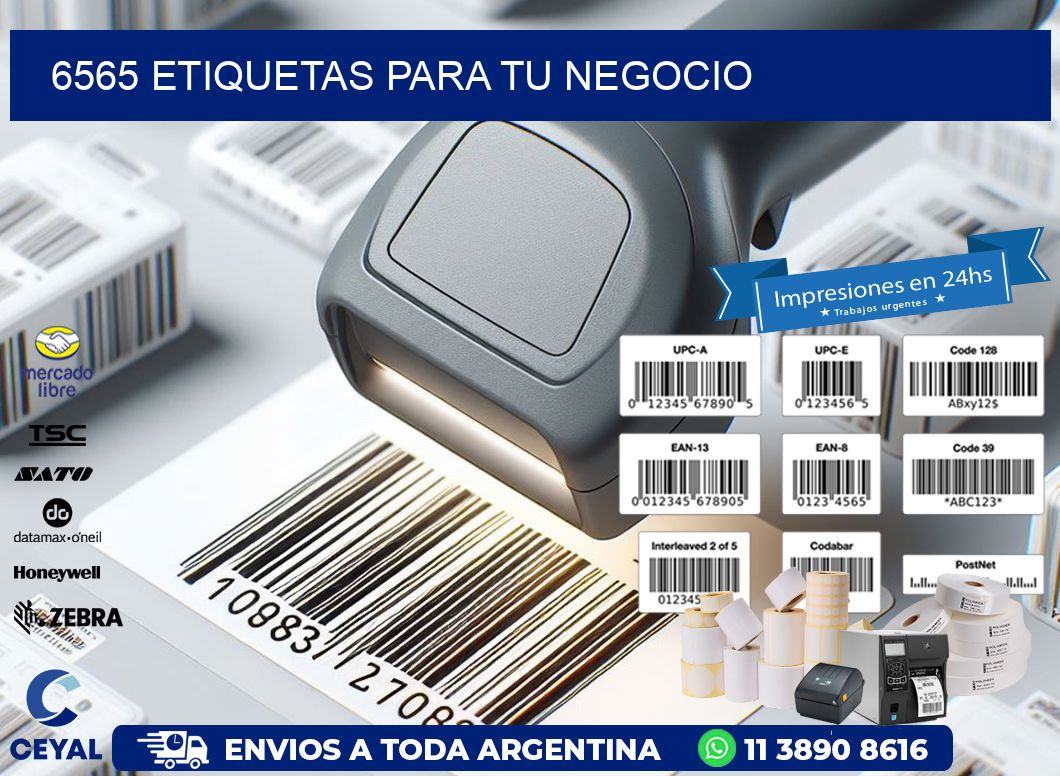 6565 etiquetas para tu negocio