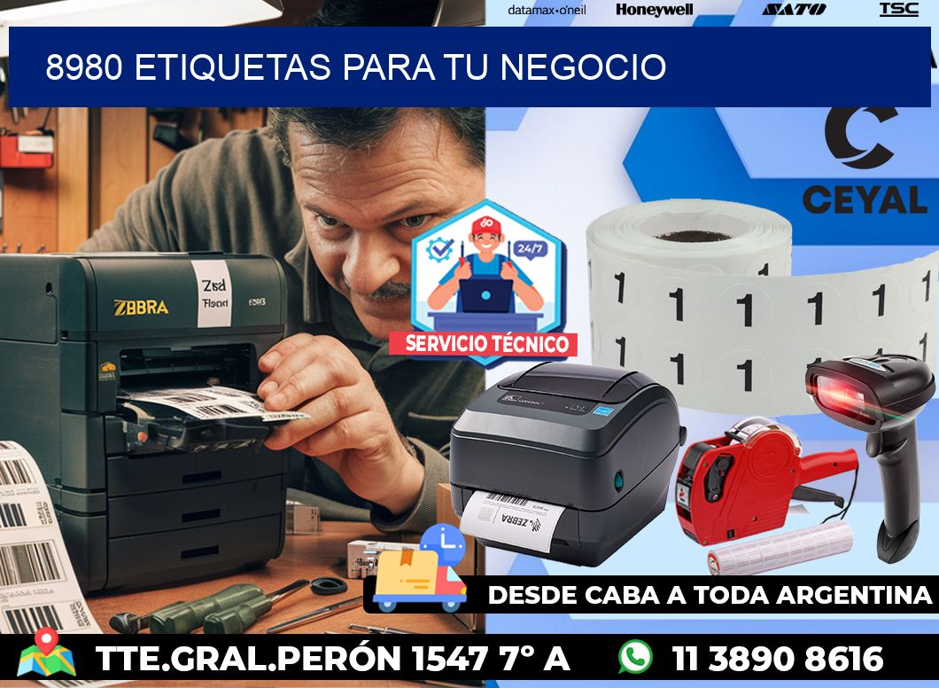 8980 etiquetas para tu negocio