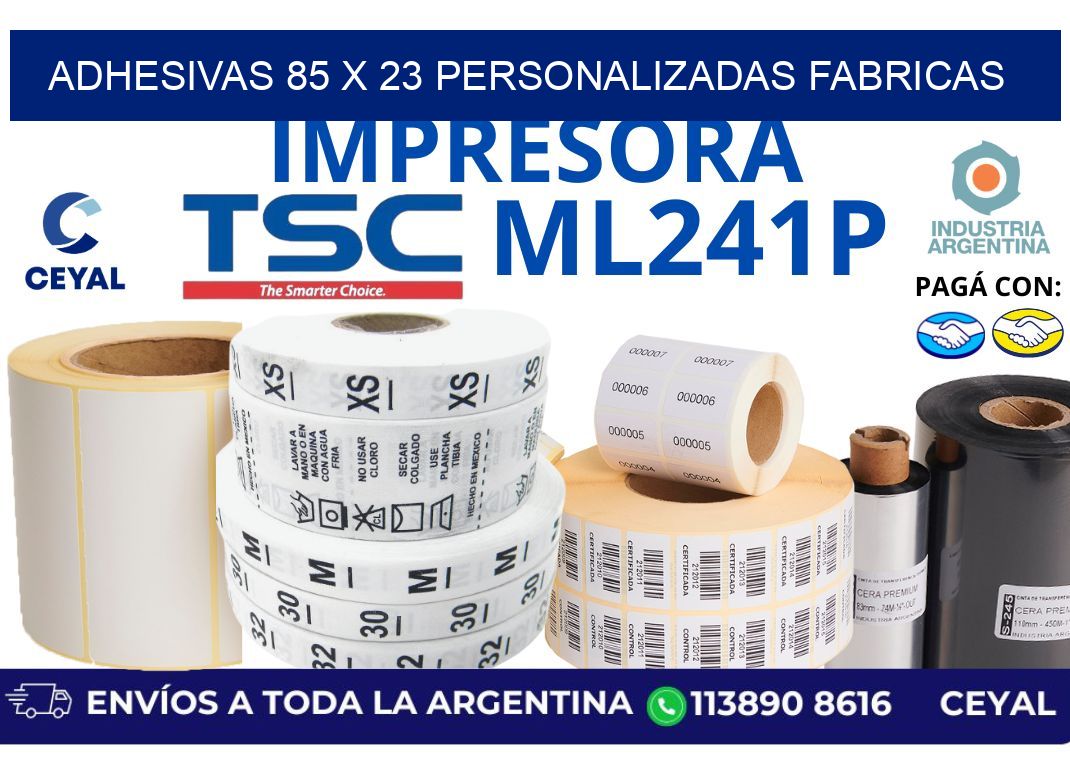 adhesivas 85 x 23 personalizadas fabricas