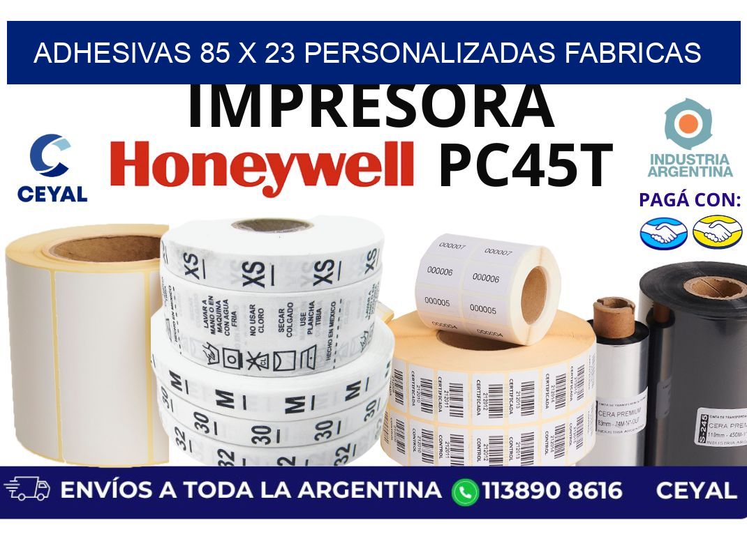adhesivas 85 x 23 personalizadas fabricas