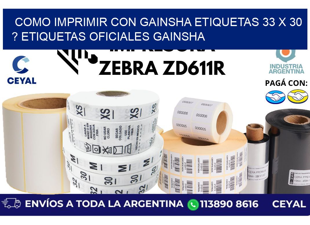 como imprimir con gainsha etiquetas 33 x 30 ? etiquetas oficiales gainsha