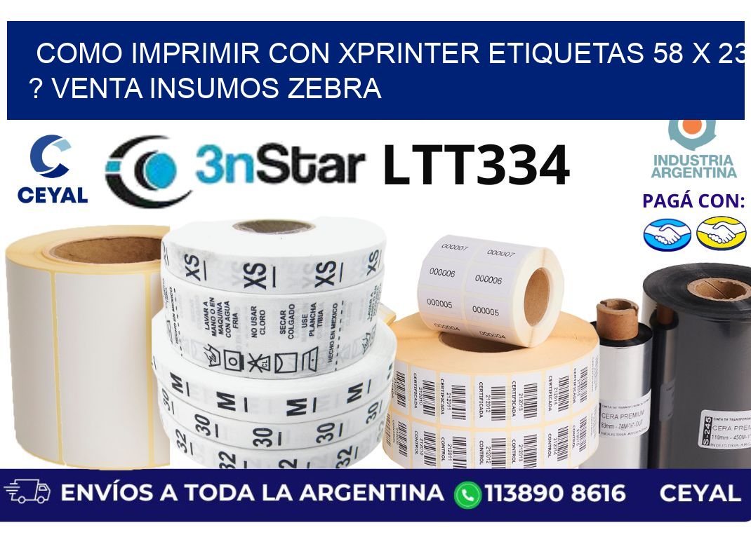 como imprimir con xprinter etiquetas 58 x 23 ? venta insumos zebra
