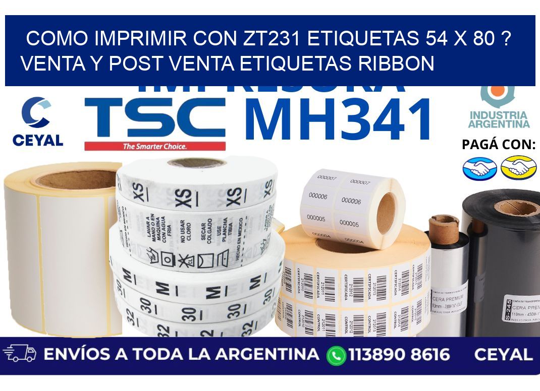 como imprimir con zt231 etiquetas 54 x 80 ? Venta y post venta etiquetas ribbon