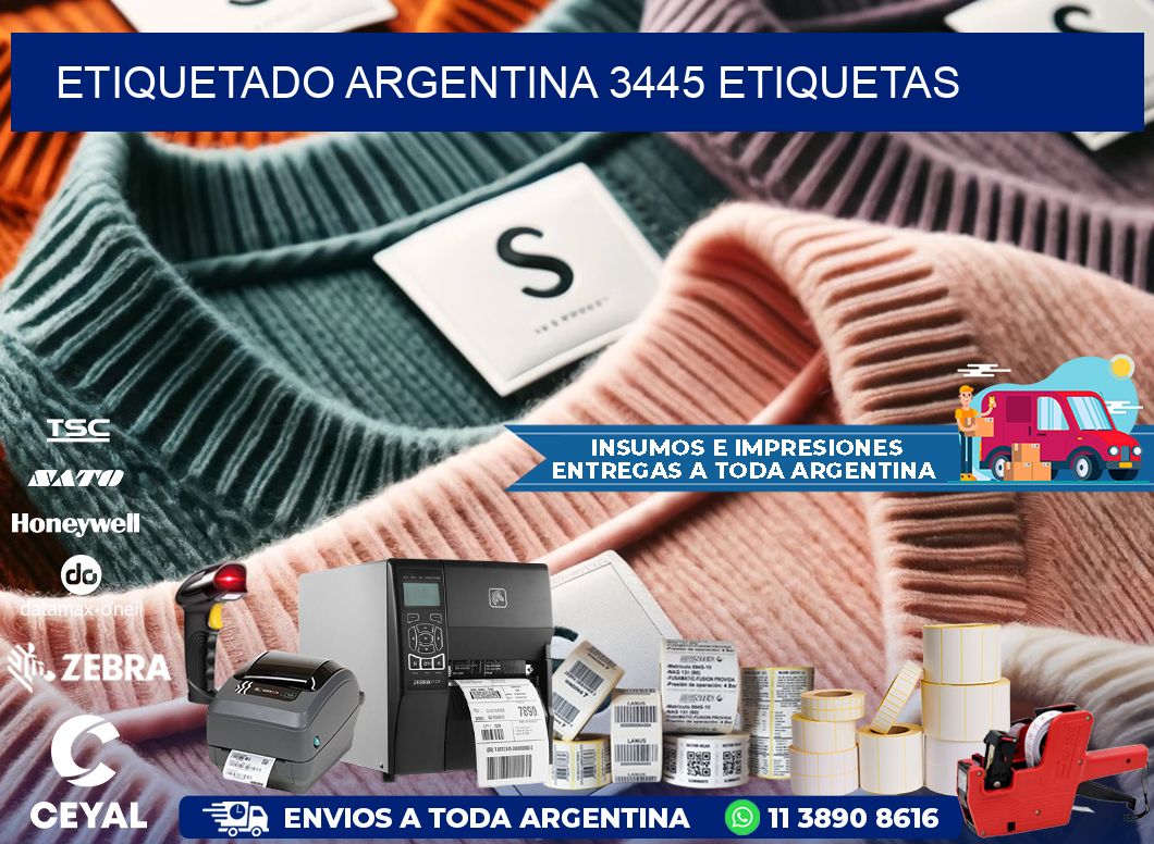 etiquetado argentina 3445 etiquetas