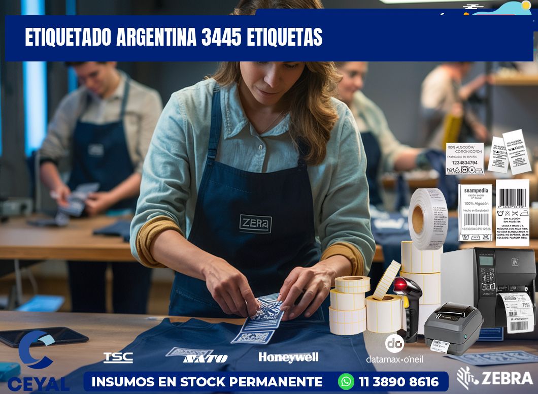 etiquetado argentina 3445 etiquetas
