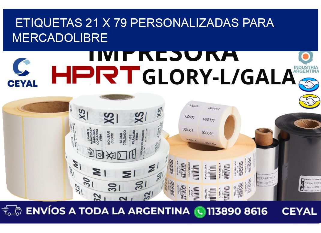 etiquetas 21 x 79 personalizadas para mercadolibre