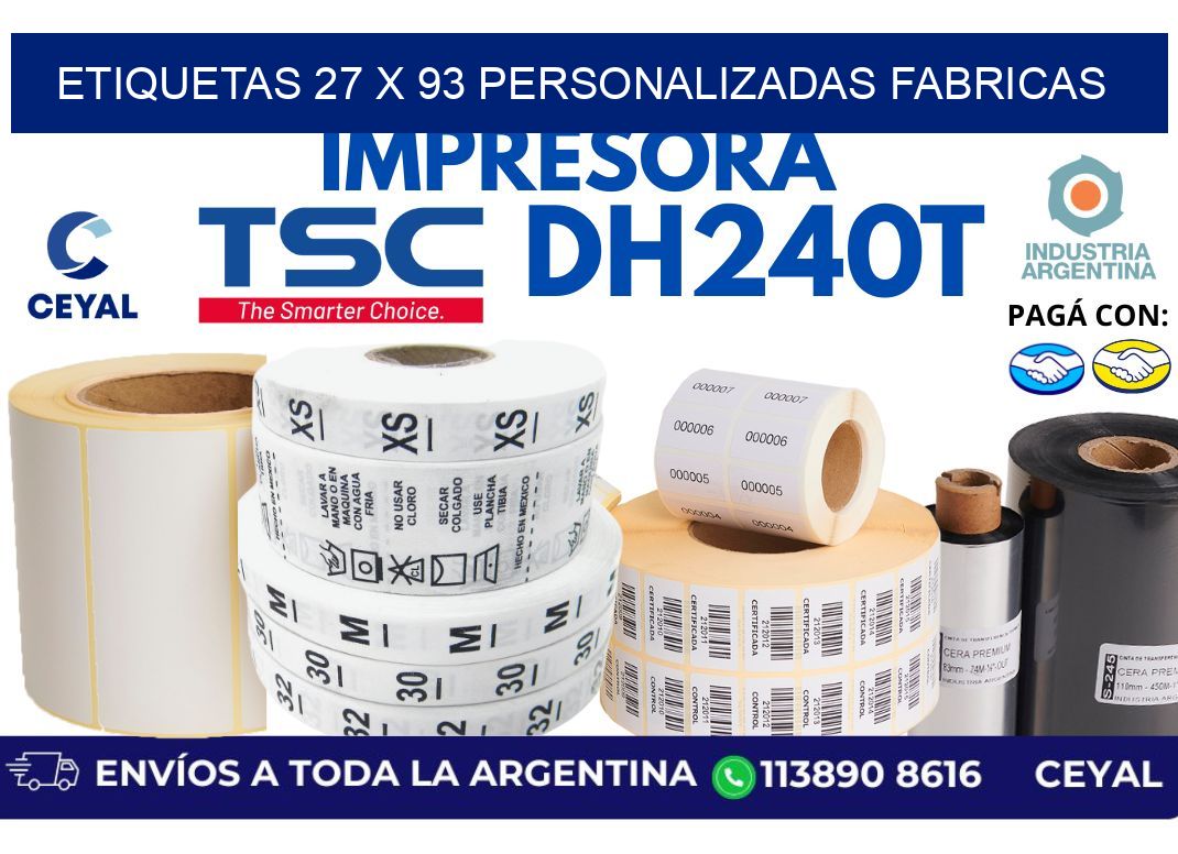etiquetas 27 x 93 personalizadas fabricas