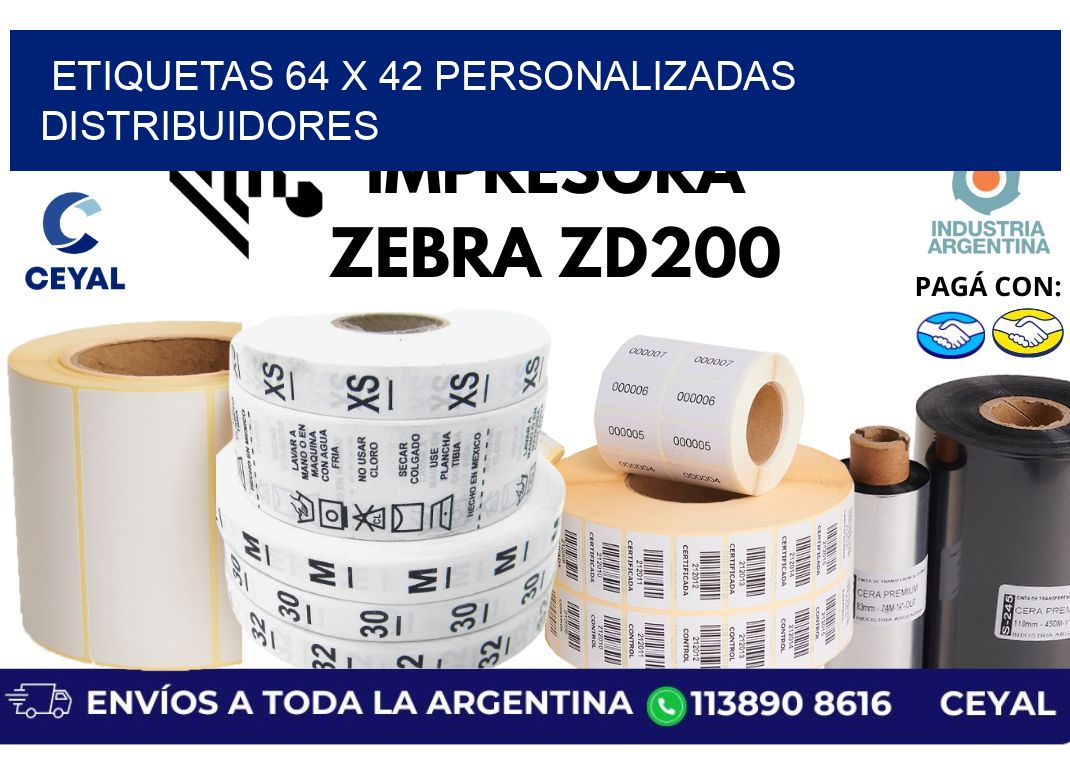etiquetas 64 x 42 personalizadas distribuidores