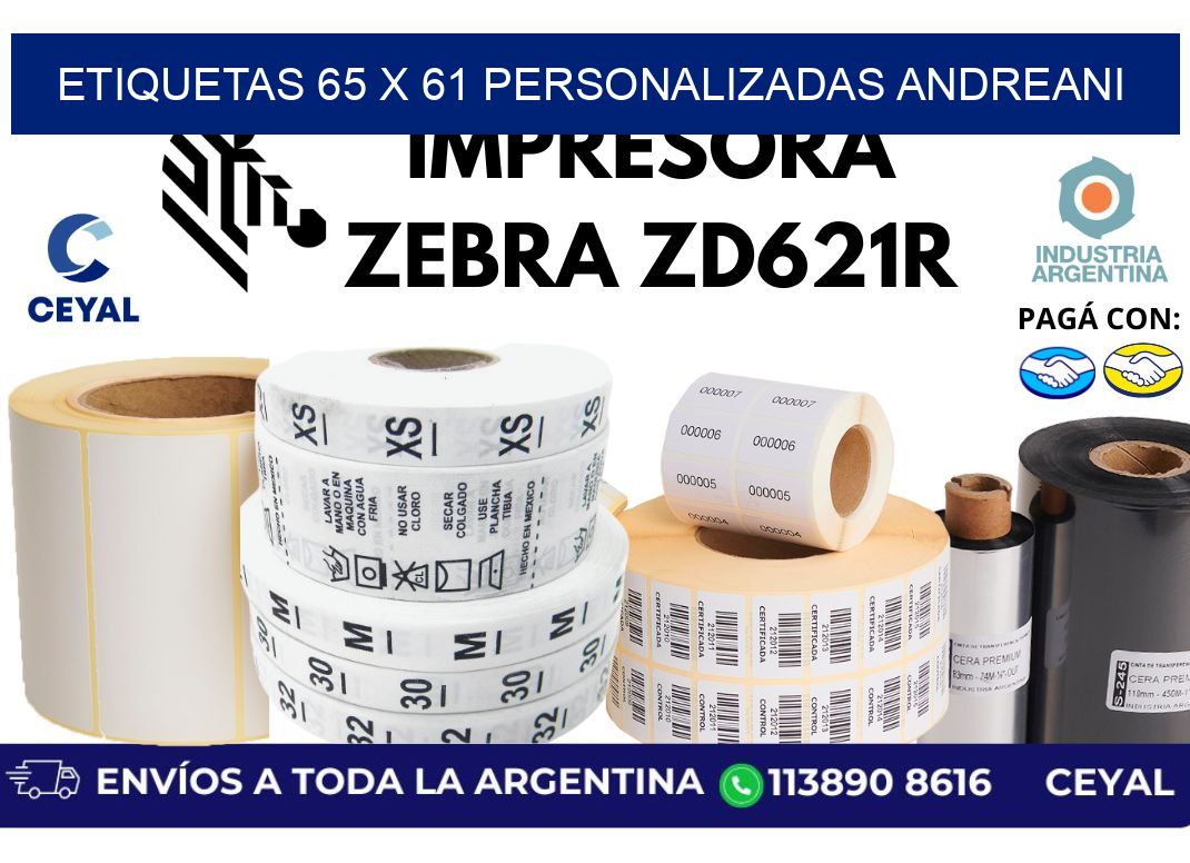 etiquetas 65 x 61 personalizadas andreani