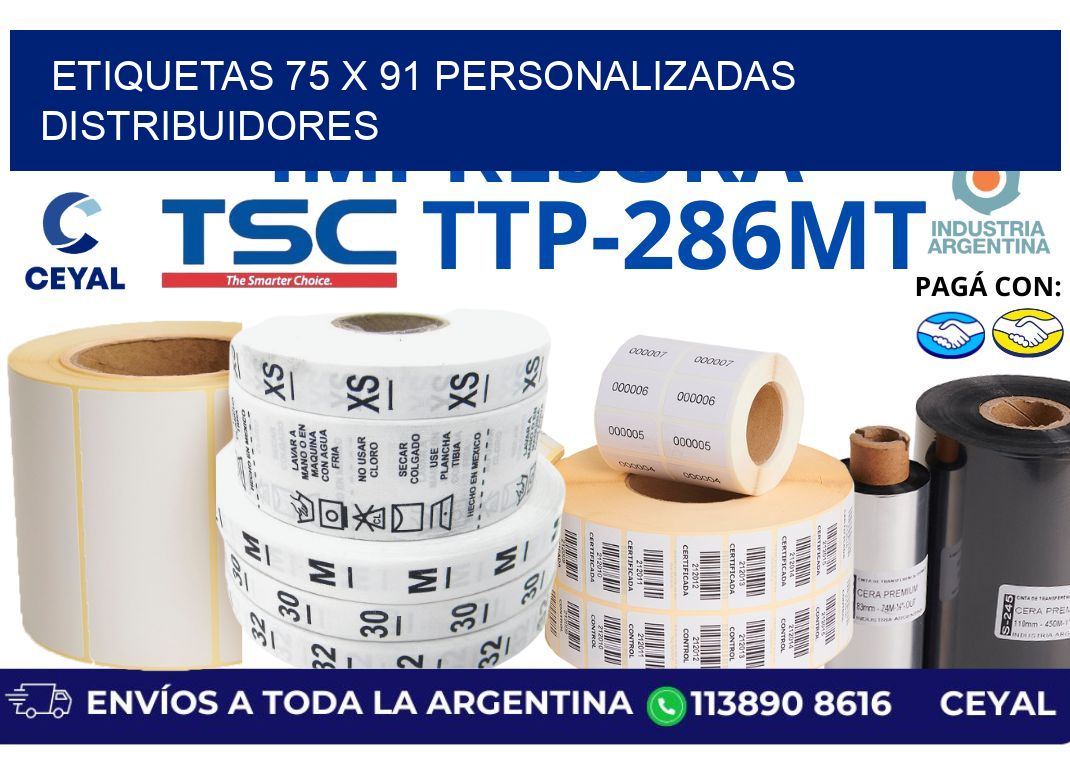 etiquetas 75 x 91 personalizadas distribuidores