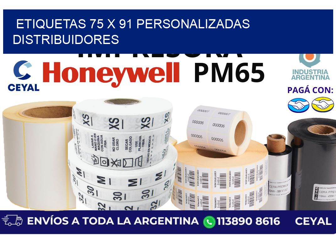 etiquetas 75 x 91 personalizadas distribuidores