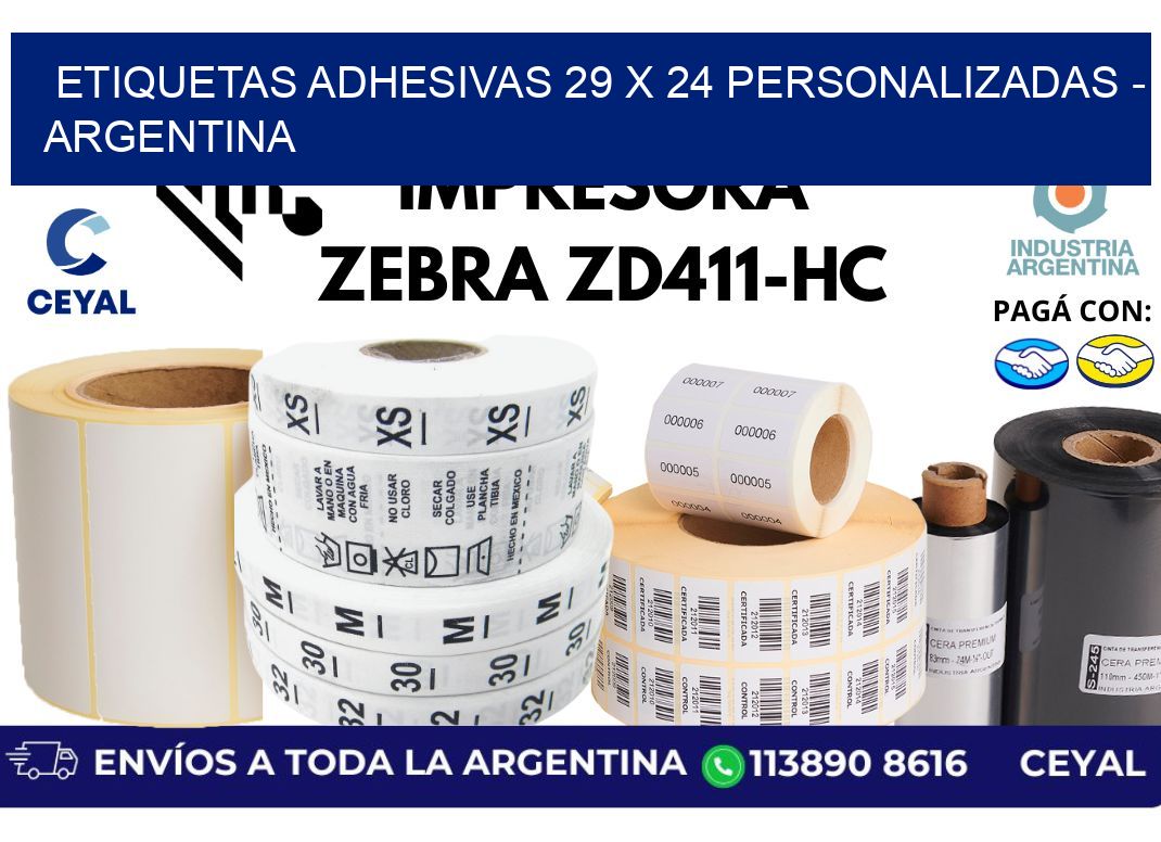 etiquetas adhesivas 29 x 24 personalizadas – Argentina