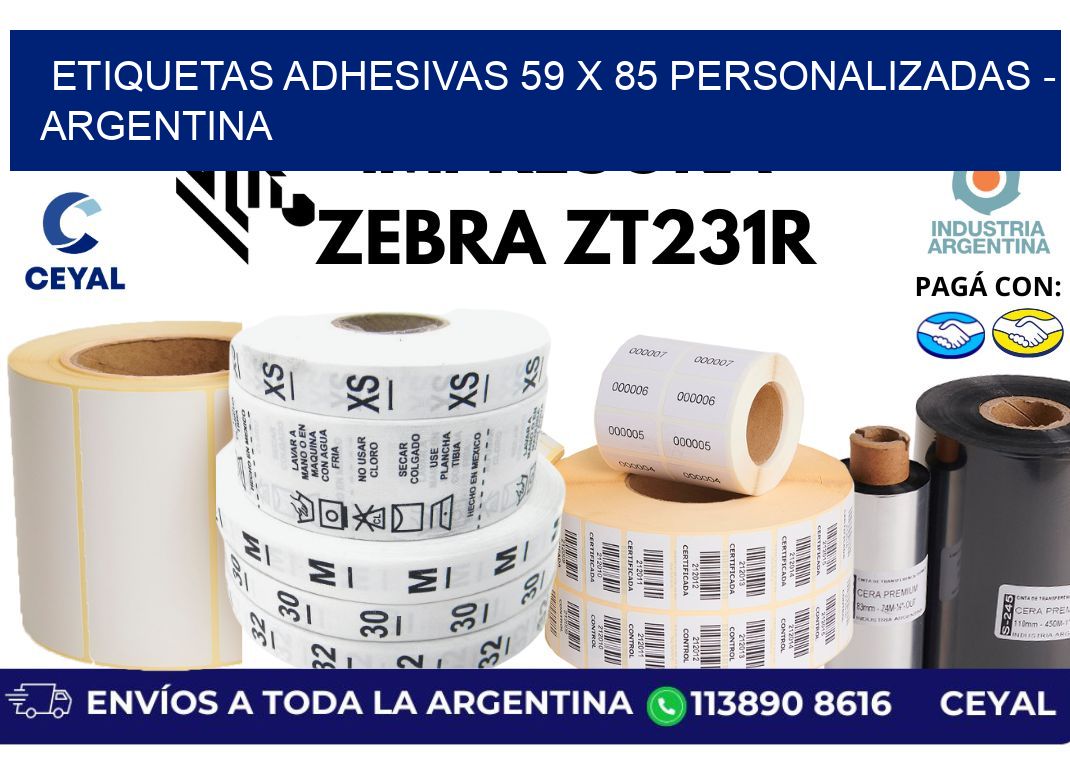 etiquetas adhesivas 59 x 85 personalizadas – Argentina