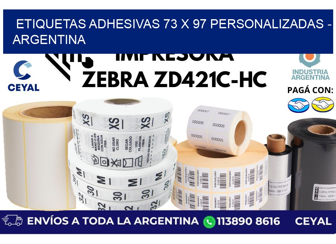 etiquetas adhesivas 73 x 97 personalizadas - Argentina