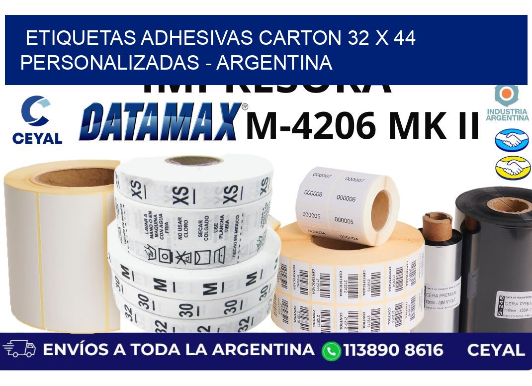 etiquetas adhesivas carton 32 x 44 personalizadas - Argentina