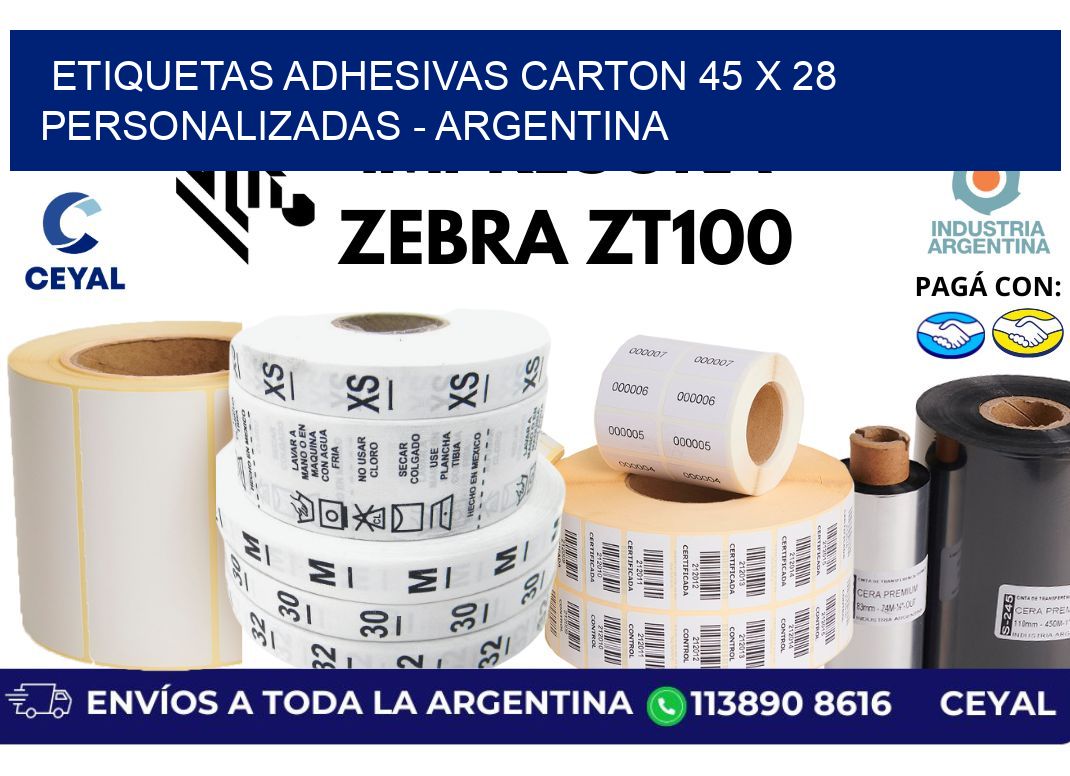 etiquetas adhesivas carton 45 x 28 personalizadas – Argentina