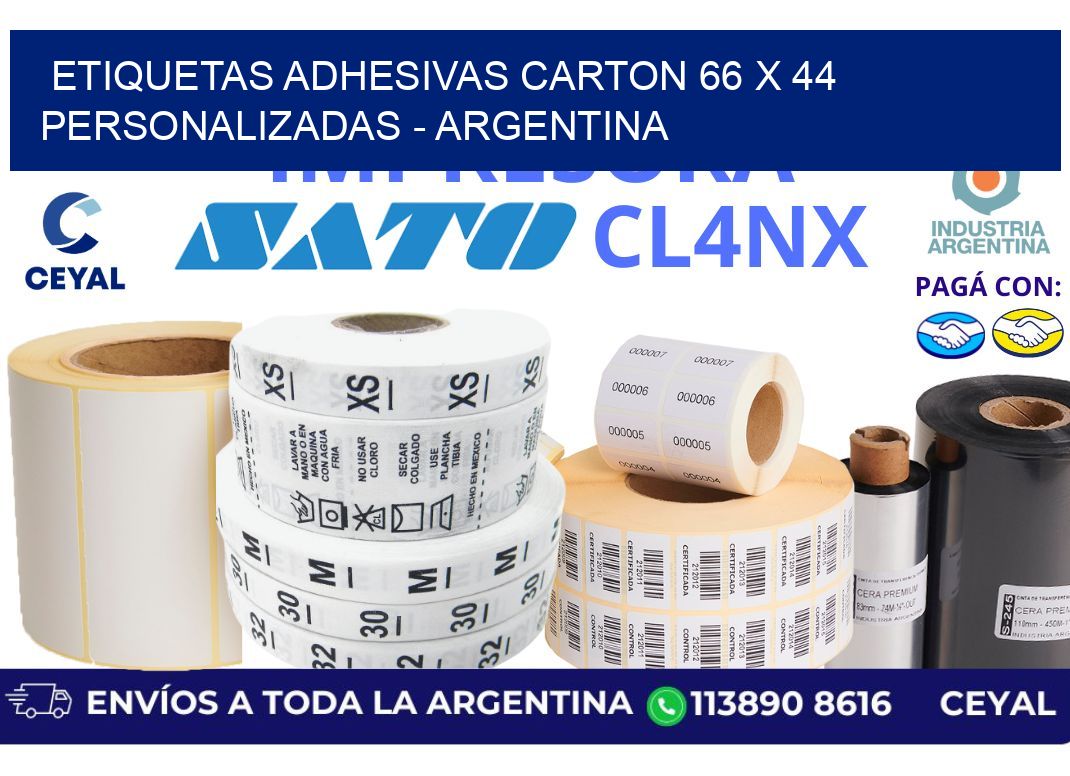 etiquetas adhesivas carton 66 x 44 personalizadas - Argentina