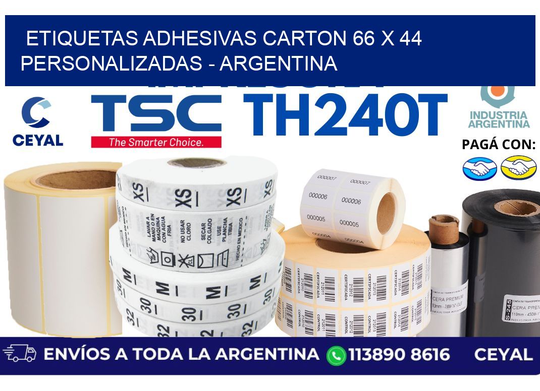 etiquetas adhesivas carton 66 x 44 personalizadas – Argentina
