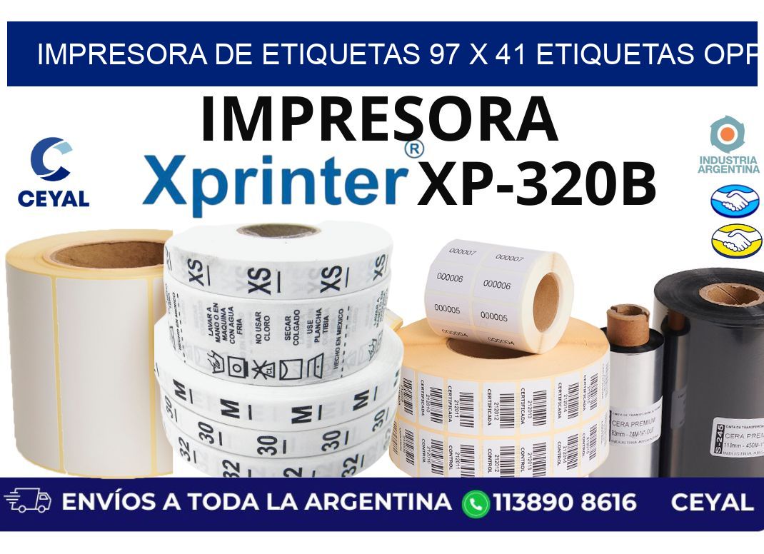 impresora de etiquetas 97 x 41 etiquetas opp