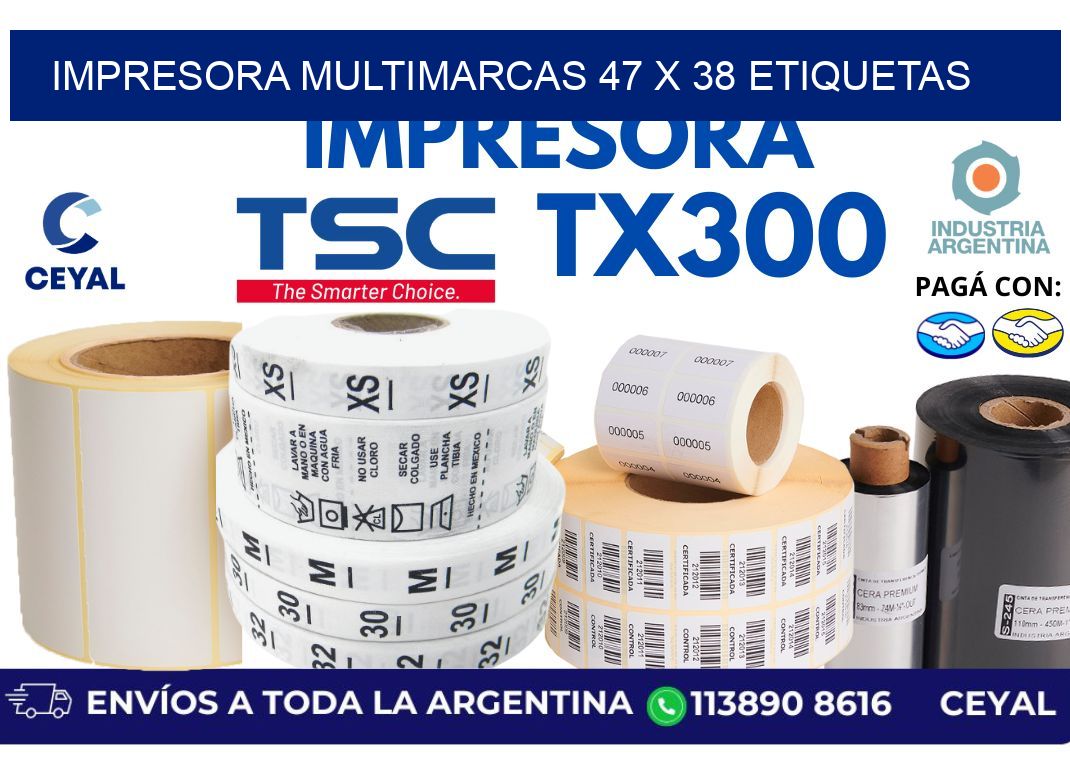 impresora multimarcas 47 x 38 etiquetas