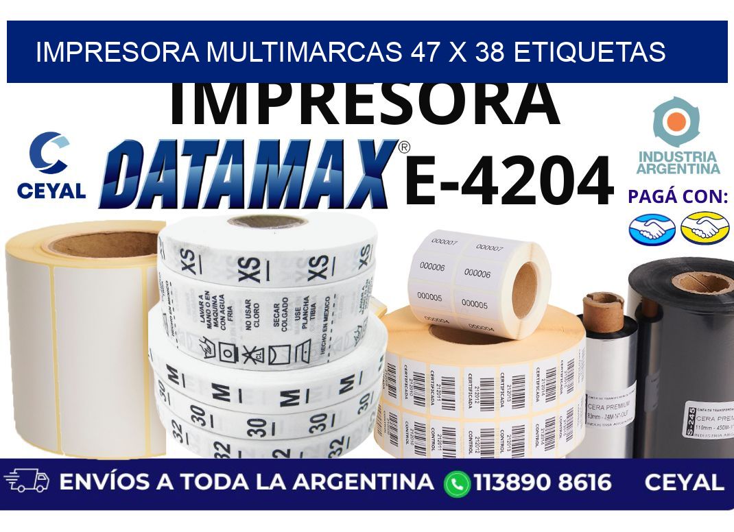 impresora multimarcas 47 x 38 etiquetas