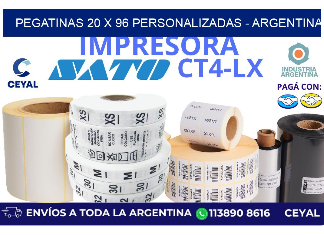 pegatinas 20 x 96 personalizadas – Argentina
