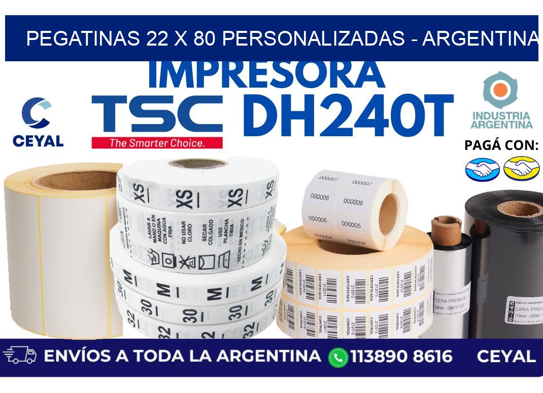 pegatinas 22 x 80 personalizadas - Argentina